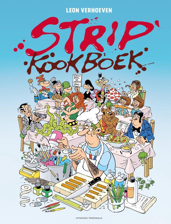 Stripkookboek door Leon Verhoeven (hardcover)(gesigneerd)